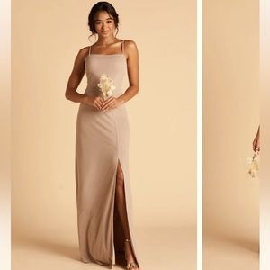 Birdy Grey “Benny” crepe dress in taupe